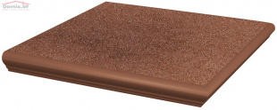 Клинкерная плитка Ceramika Paradyz Taurus brown ступень угловая структурная (33x33)